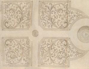 Design for a Fountain and Four Square Parterres for a Pleasure Garden by Jan Van de Velde