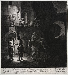 The Good Samaritan Paying the Innkeeper by Jan Van de Velde