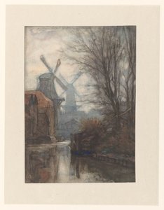 Mills by a Canal by Jan Veth