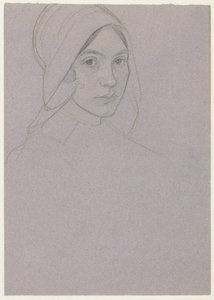 Portrait of a Girl with a Cap (Karen?) by Jan Veth