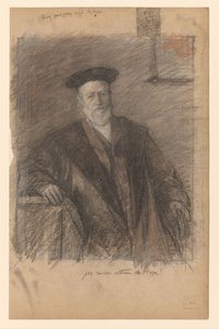 Portrait of Prof. Dr. Pieter Johannes Veth, in Gown