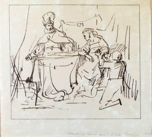Haman with Esther and Ahasverus