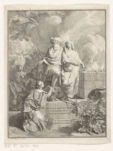 Allegorical Title Page with Patriarch Abraham and Truth (Title Page for: Arnold Hoogvliet, Abraham the Patriarch, in XII Books, 1728)