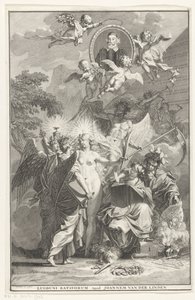 Allegorical Title Page with Portrait of Writer Edward Simson