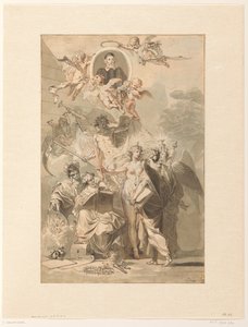 Frontispiece Design for Edward Simson, Chronicon Catholicon by Jan Wandelaar