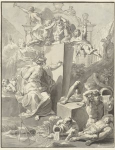 Design for the Title Page of W. van der Hoeven, Westermeer, 1721 by Jan Wandelaar