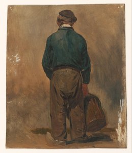 Fisherman, with a Basket in His Hand, Seen from Behind