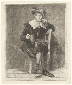 Man with Jug and Glass on a Chair by Jan Weissenbruch