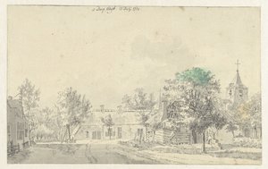 View in the Village of Odijk by Jan de Beijer
