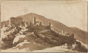 A View of Savelli near Albano by Jan de Bisschop