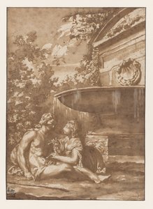 Idyll by a Fountain by Jan de Bisschop