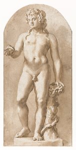 Young Bacchus Standing by Jan de Bisschop