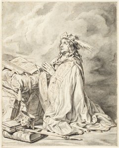 King David Kneeling in Prayer by Jan de Bray