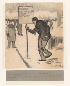 Street Vendor with Sign 