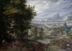 A Wooded Landscape by Jan the Elder Brueghel