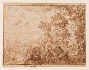 Hill landscape, 1619 by Jan Brueghel the Younger