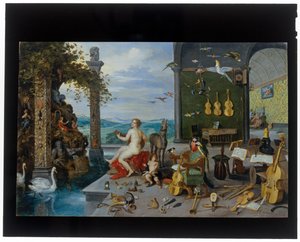 The Sense of Hearing by Jan the Younger Brueghel