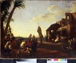 The Adoration of the Christ Child by Jan van Bike Miel