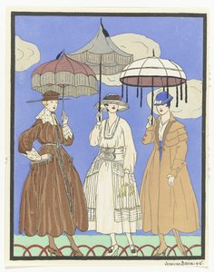 Three Women with Parasols, 1916 by Jan van Brock