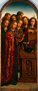 The Ghent Altarpiece. Adoration of the Mystic Lamb: Singing Angels by Jan van Eyck