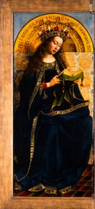 The Ghent Altarpiece. Adoration of the Mystic Lamb: Virgin Mary Enthroned by Jan van Eyck