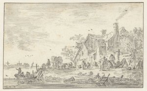 Farmhouse on the Bank of a River