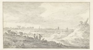 Landscape with Figures on a Dune by Jan van Goyen