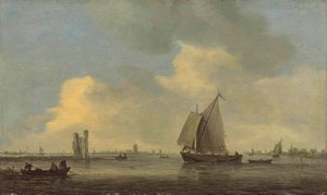 View of the River Merwede and the Ruin of the Huis te Merwede; in the Background Dordrecht by Jan van Goyen