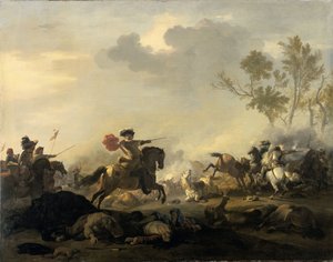Cavalry Attack by Jan van Huchtenburg
