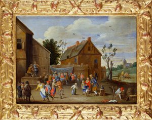 A Wedding Feast in a Courtyard of an Inn by Jan van Kessel
