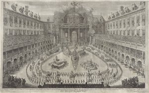 Carousel in the Hofburg in Vienna (Equestrian Ballet for the Wedding of Emperor Leopold I and Margaret Theresa of Spain) by Jan van Ossenbeeck