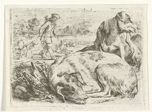 Hunter with His Dogs by Jan van Ossenbeeck