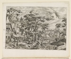 Landscape with Village Scene