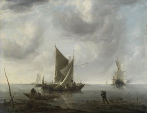 Ships at Anchor on a Quiet Sea, c.1640-c.1679