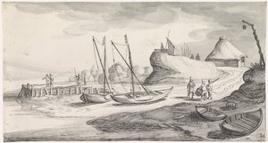 Boats on a Riverbank (Pleasant Landscapes and Delightful Views)