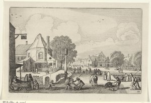 Market Day in a City (Landscapes series) by Jan van de Velde (II)