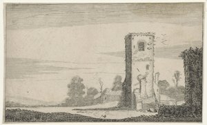 Ruins of a Tower in a Landscape by Jan van de Velde (II)