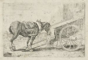 Horse by a Cart