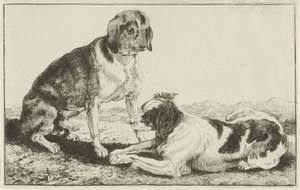 Two Resting Dogs by Jan van den Hecke