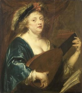 Portrait of a Woman Playing a Lute