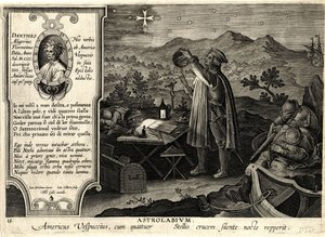Astrolabium. Americus Vespuccius with Four Stars, c.1600 by Jan van der (1523-1605) Straet