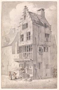 A Burned House on Bloedstraat by Jan van der Heyden