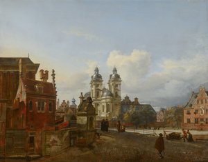 The Andreas Church in Düsseldorf by Jan van der Heyden