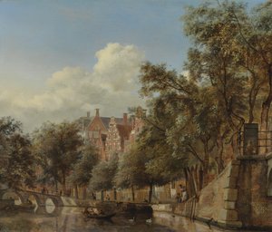 The Herengracht, Amsterdam, Viewed from the Leliegracht by Jan van der Heyden