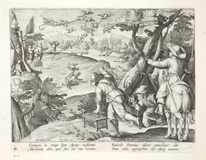 Fowlers Catching Crows, Illustration from 