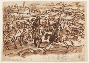 The Retreat of the Turks after the Siege of Vienna in 1529 by Jan van der Straet, called Stradanus