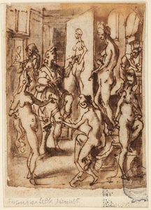 Zeuxis Painting Helen by Jan van der Straet, called Stradanus