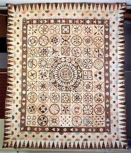 Patchwork bedcover, Ireland, 1850-60 by Jane Pizar
