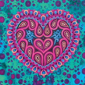 Folk Heart on green, 2016