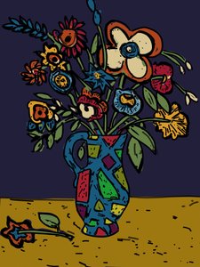 Flowers in a loudware Jug, 2012 by Jane Willingale